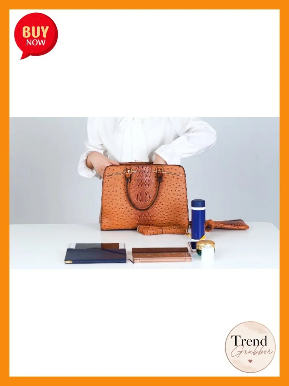 Vegan Leather Satchel Bag Set with Wallet - 3 Compartments - Shoulder Strap -